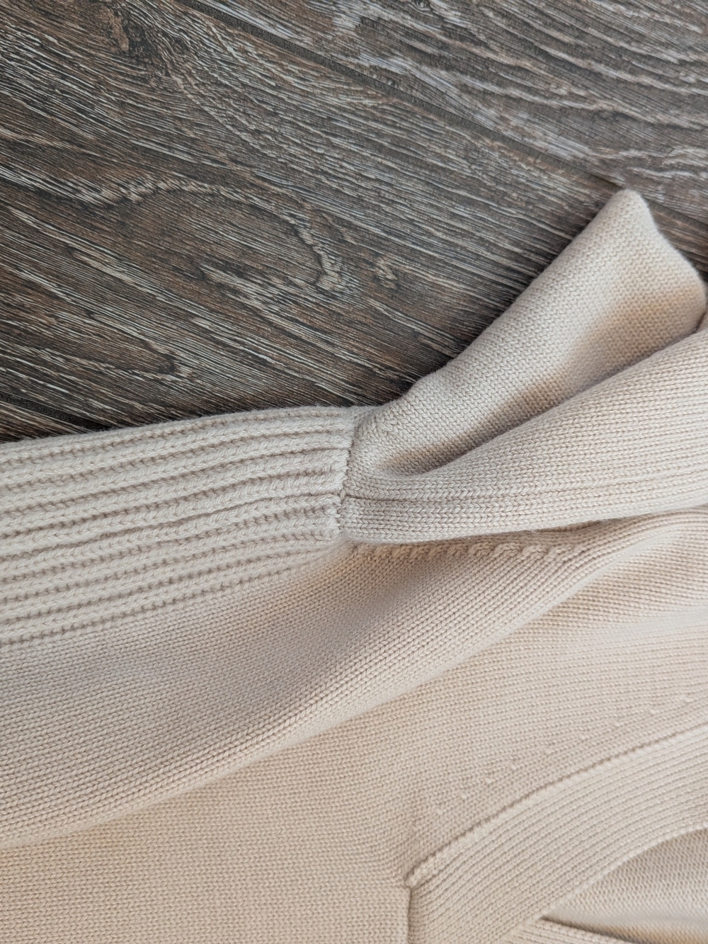 Magaschoni Cream Collared Wool Sweater Medium V Neck Old Money Johnny Collar - Picture 3 of 8